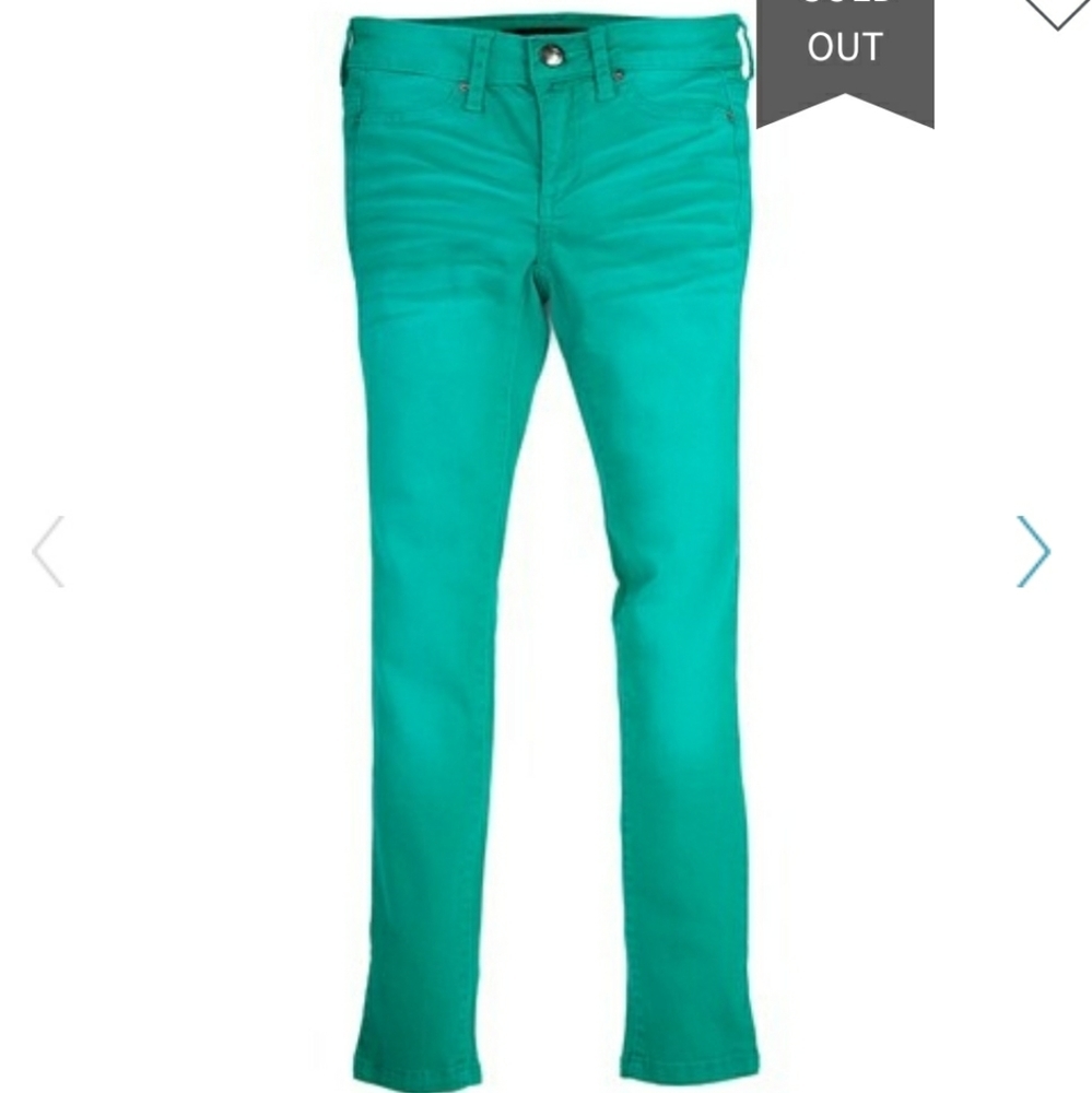 Joe's youth girls green skinny jeans size 14